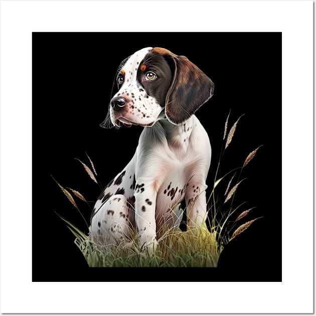 Puppy pointer dog Wall Art by JayD World